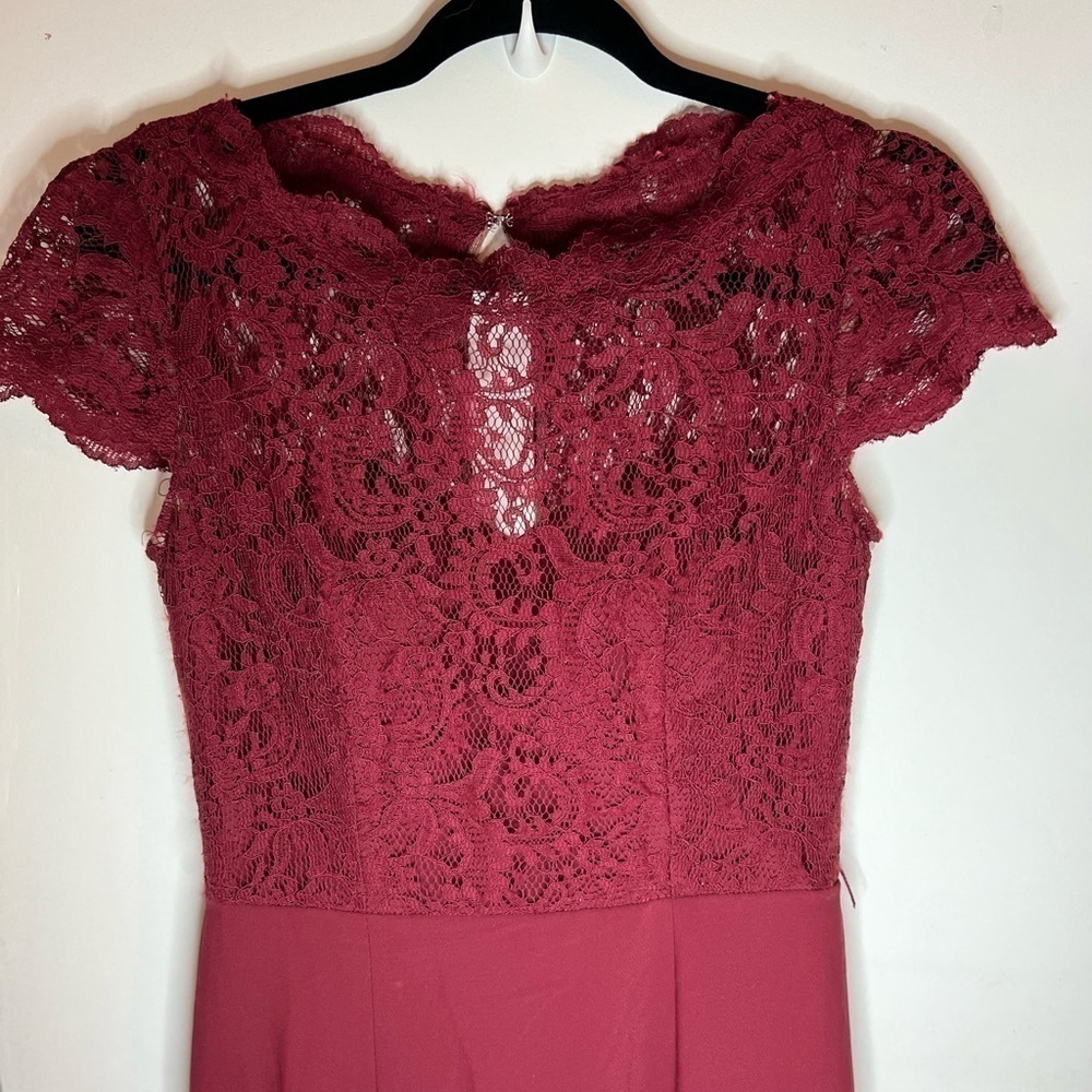 Jenny Packham Bridesmaid Dress JP1001 Burgundy - Picture 8 of 10